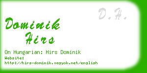 dominik hirs business card